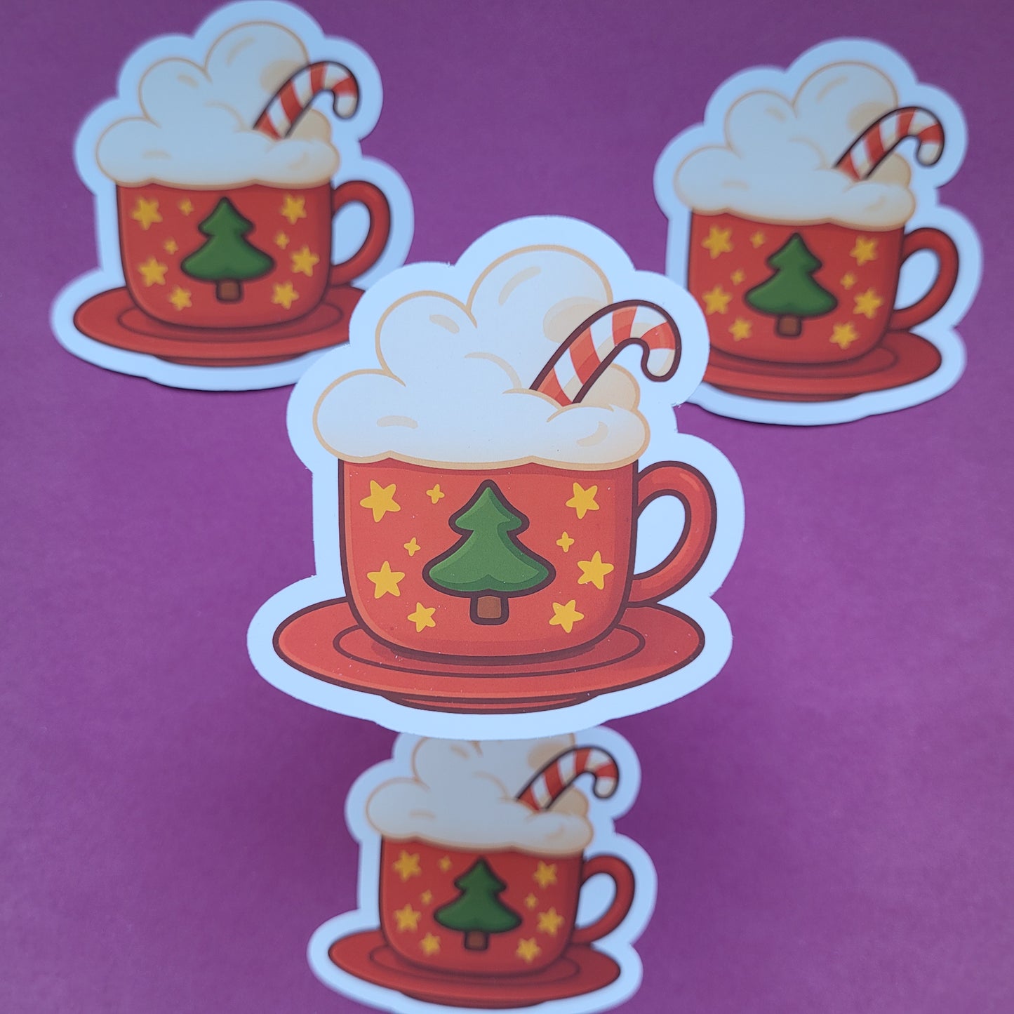 Sticker „Weihnachtskakao“ - Cozy Weihnachtsstimmung für Bücherfans ☕🎄📖