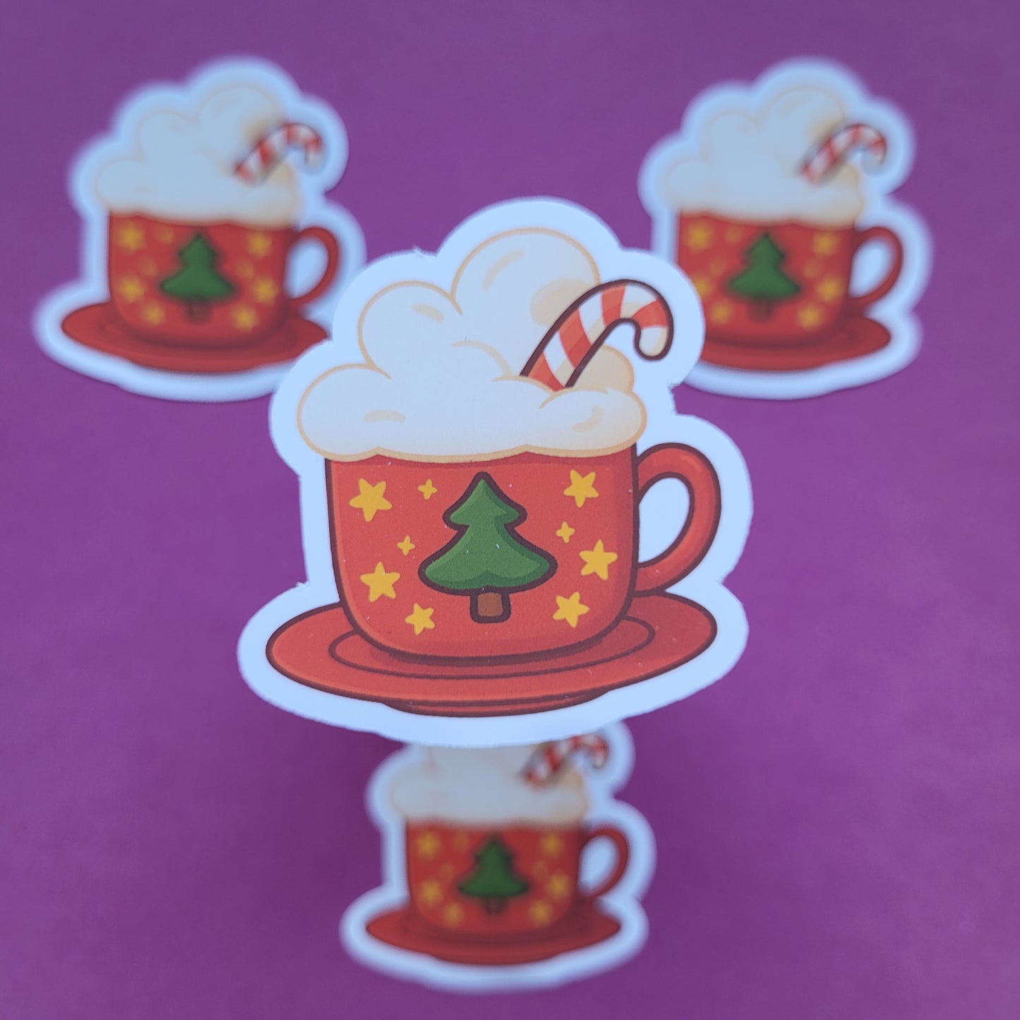 Sticker „Weihnachtskakao“ - Cozy Weihnachtsstimmung für Bücherfans ☕🎄📖