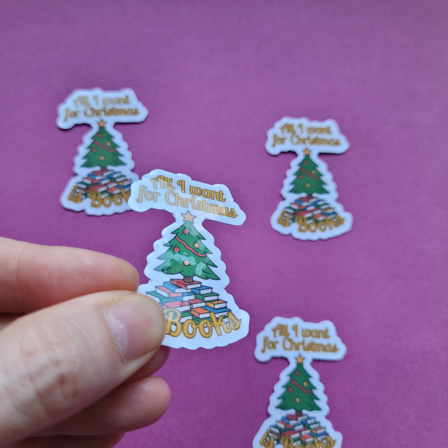 Sticker „All I want for Christmas is Books“ 🎄✨