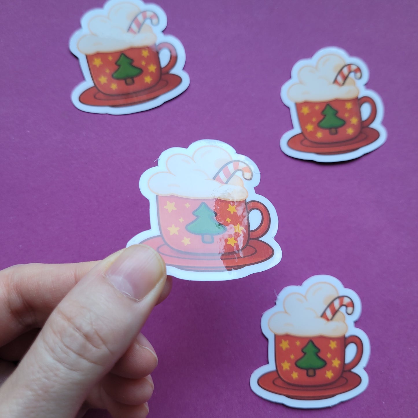 Sticker „Weihnachtskakao“ - Cozy Weihnachtsstimmung für Bücherfans ☕🎄📖