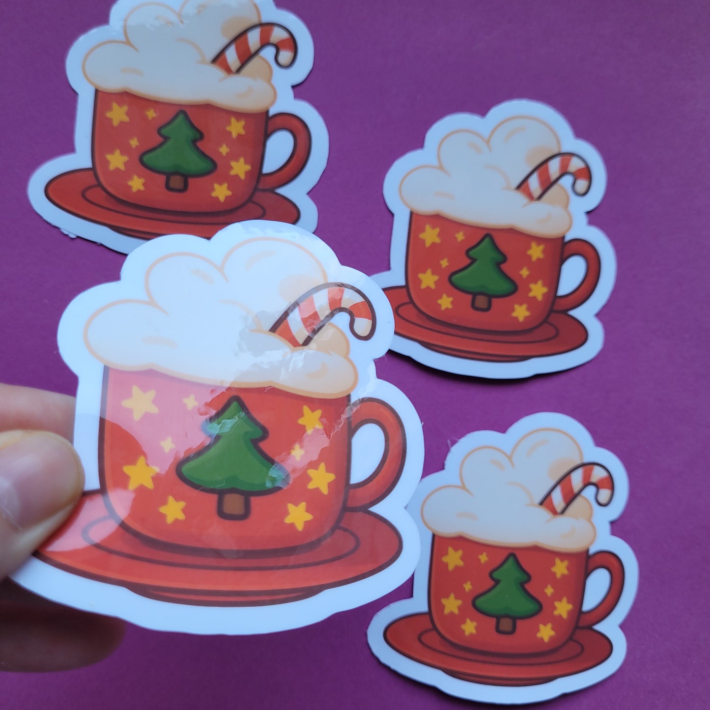 Sticker „Weihnachtskakao“ - Cozy Weihnachtsstimmung für Bücherfans ☕🎄📖