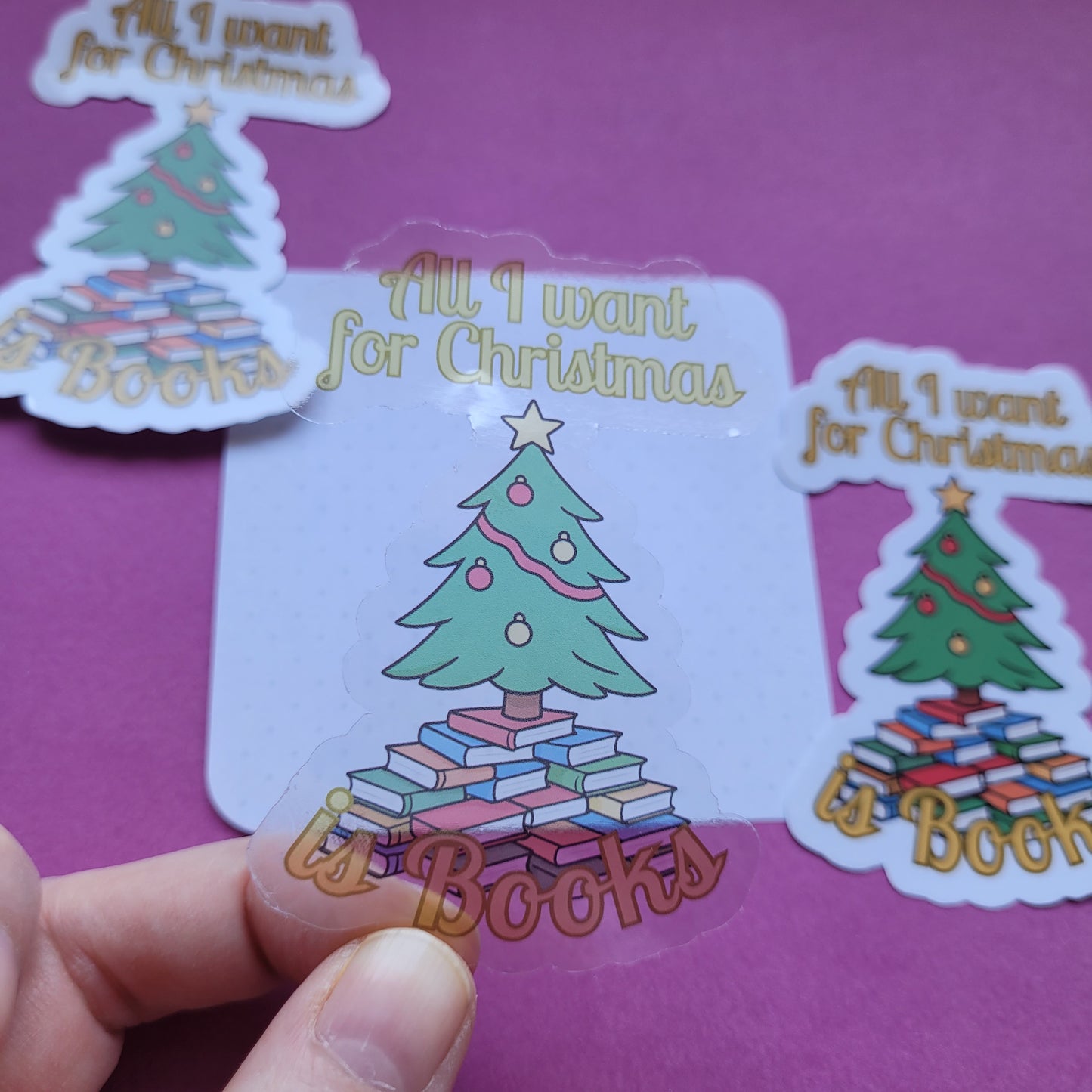 Sticker „All I want for Christmas is Books“ 🎄✨