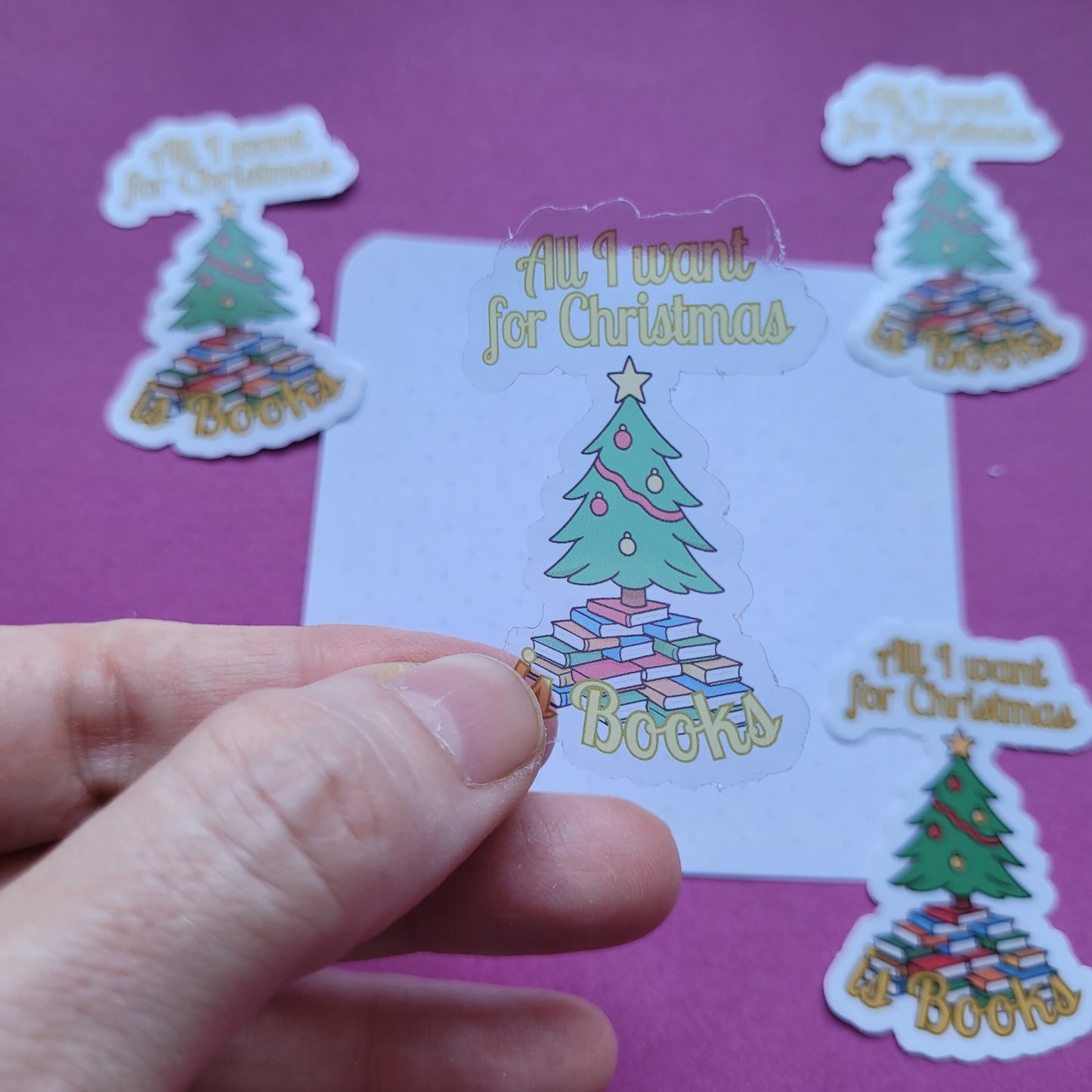 Sticker „All I want for Christmas is Books“ 🎄✨