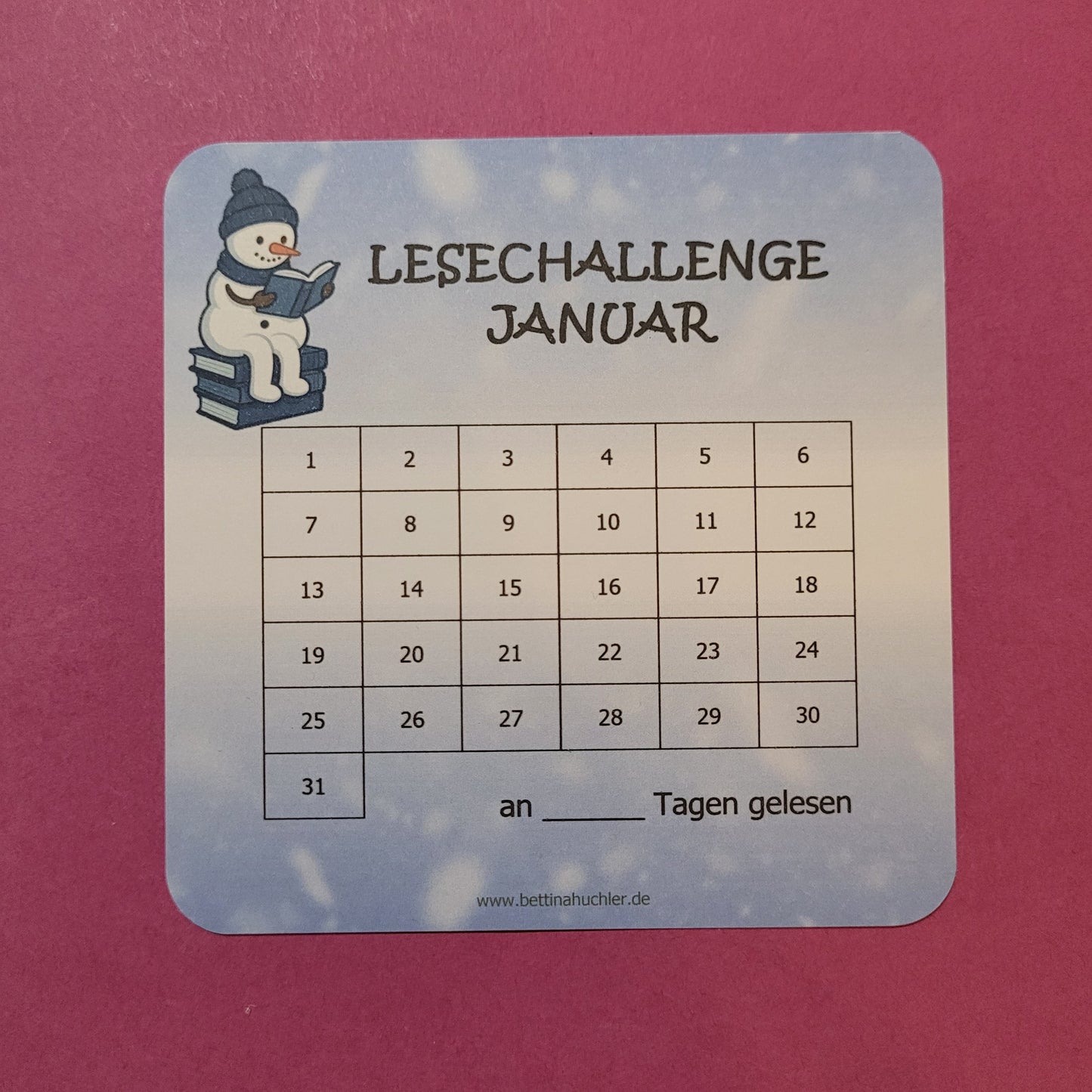 Lesetracker „Januar Lesechallenge" ⛄