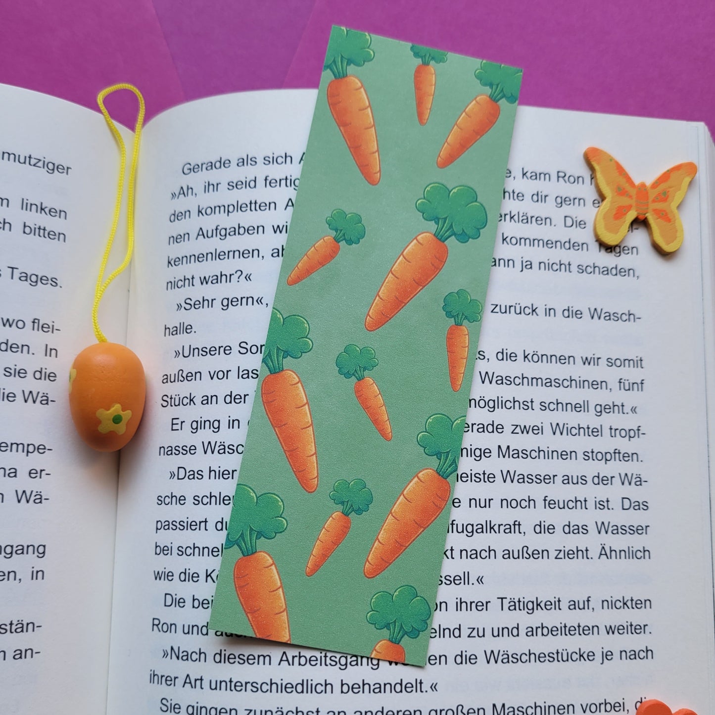 Standard-Lesezeichen „Karotte“ 🥕📚