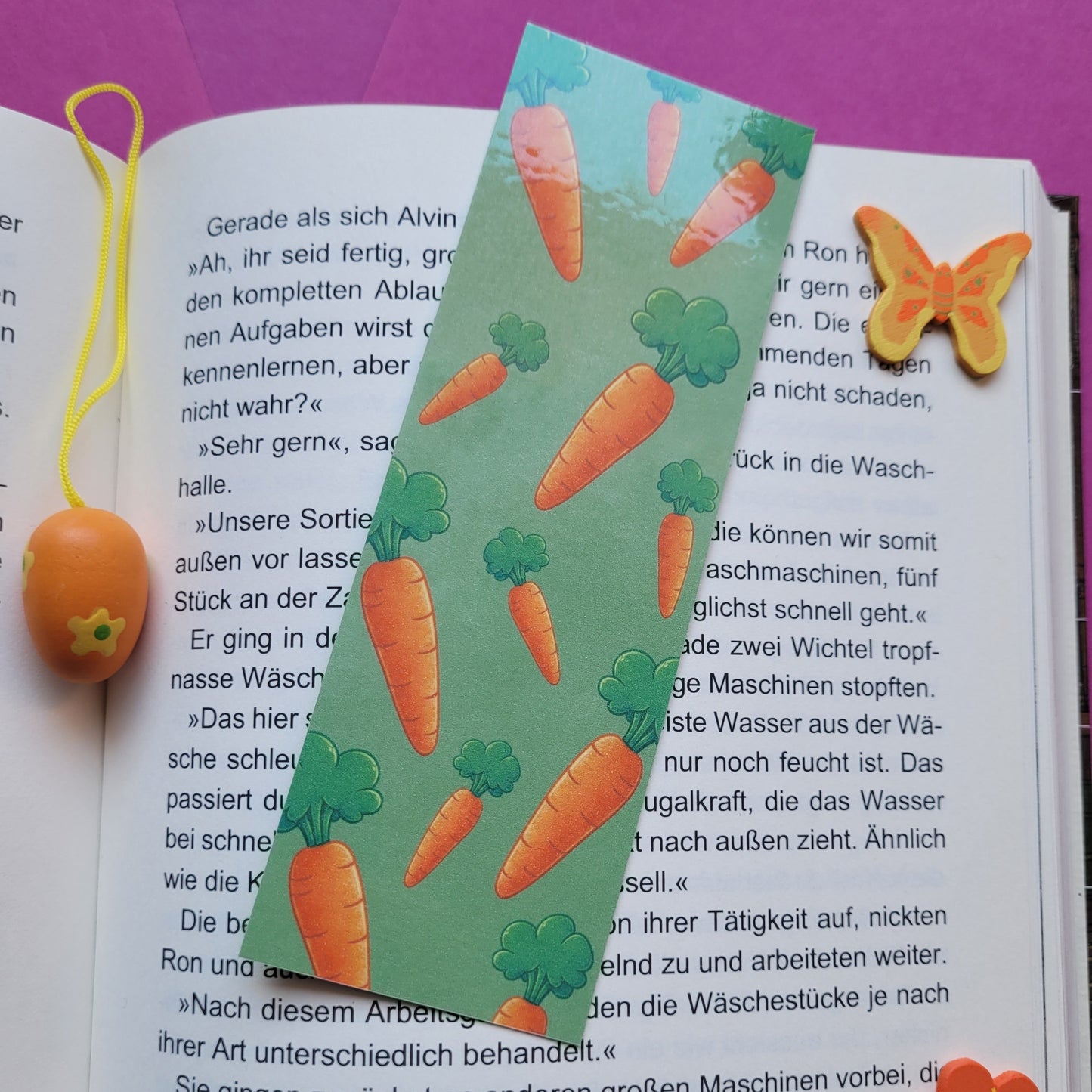 Standard-Lesezeichen „Karotte“ 🥕📚