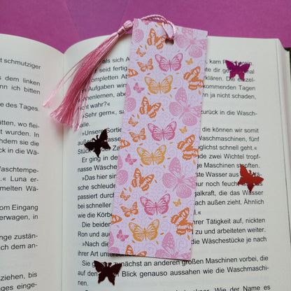 Unikat-Lesezeichen „Schmetterlingswirbel“ 🦋📚