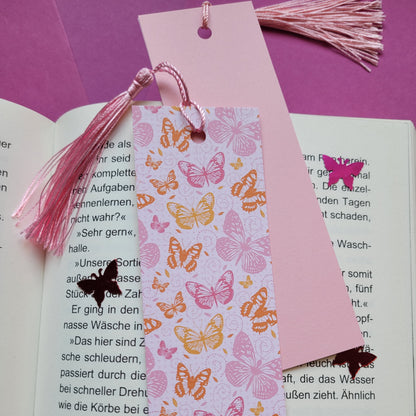 Unikat-Lesezeichen „Schmetterlingswirbel“ 🦋📚