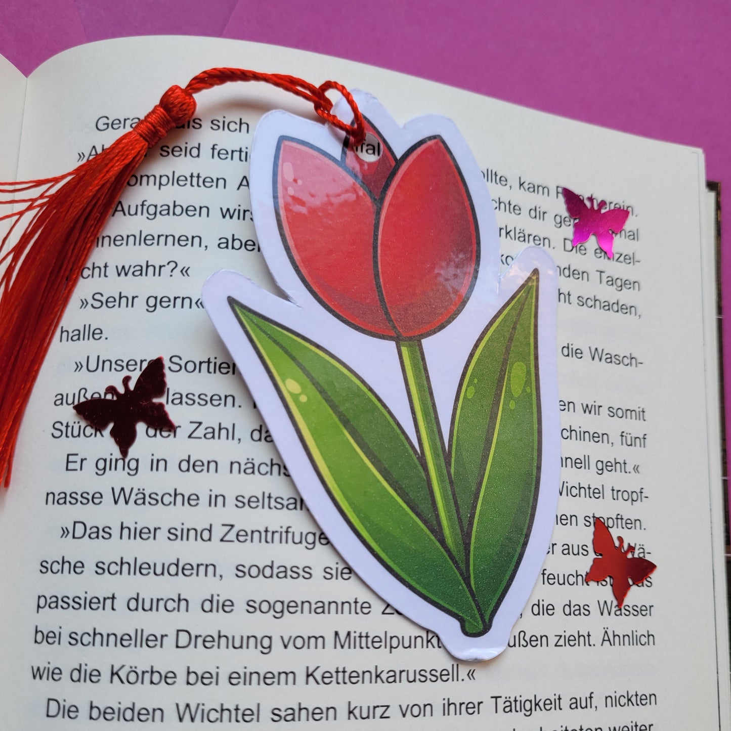 Form-Lesezeichen „Tulpe“ 🌷📚