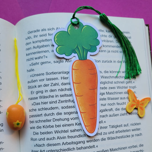 Form-Lesezeichen „Karotte“ 🥕📚