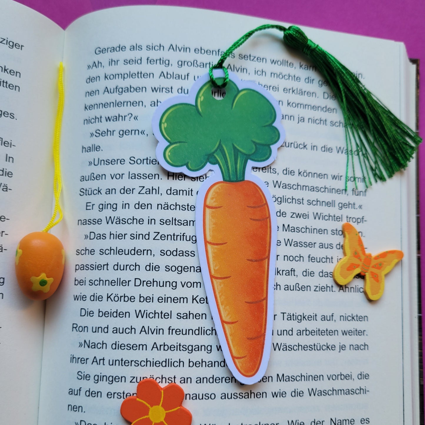 Form-Lesezeichen „Karotte“ 🥕📚