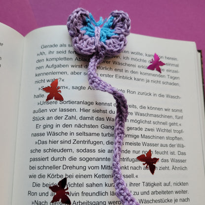 Häkel-Lesezeichen „Schmetterling“ 🦋📚