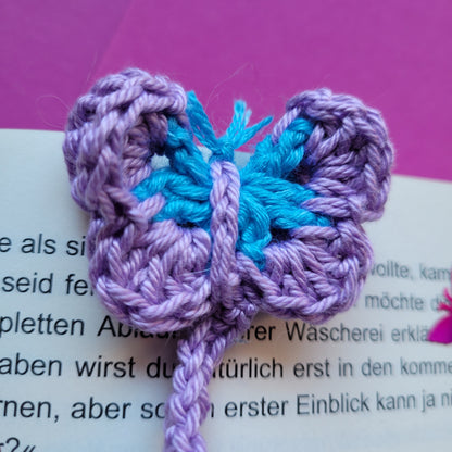 Häkel-Lesezeichen „Schmetterling“ 🦋📚