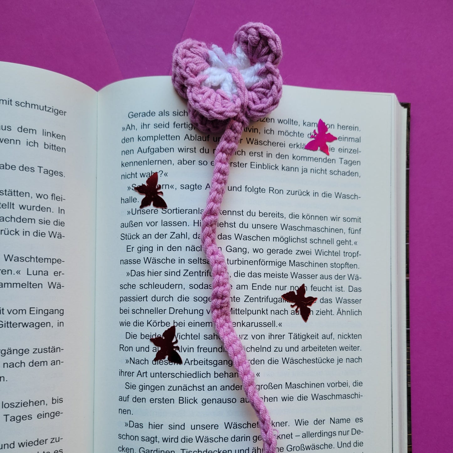 Häkel-Lesezeichen „Schmetterling“ 🦋📚
