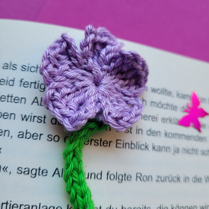 Häkel-Lesezeichen „Blume“ 🌸📚