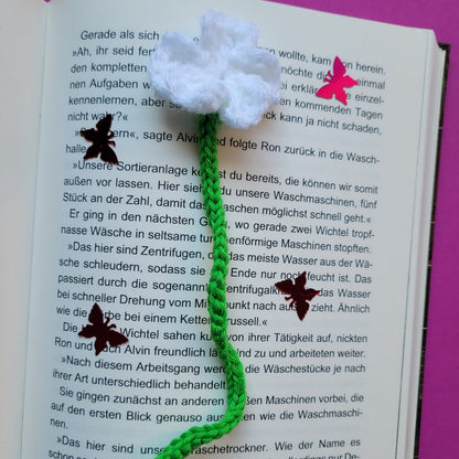 Häkel-Lesezeichen „Blume“ 🌸📚