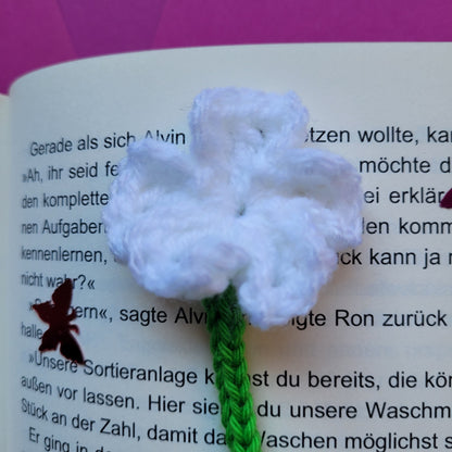 Häkel-Lesezeichen „Blume“ 🌸📚