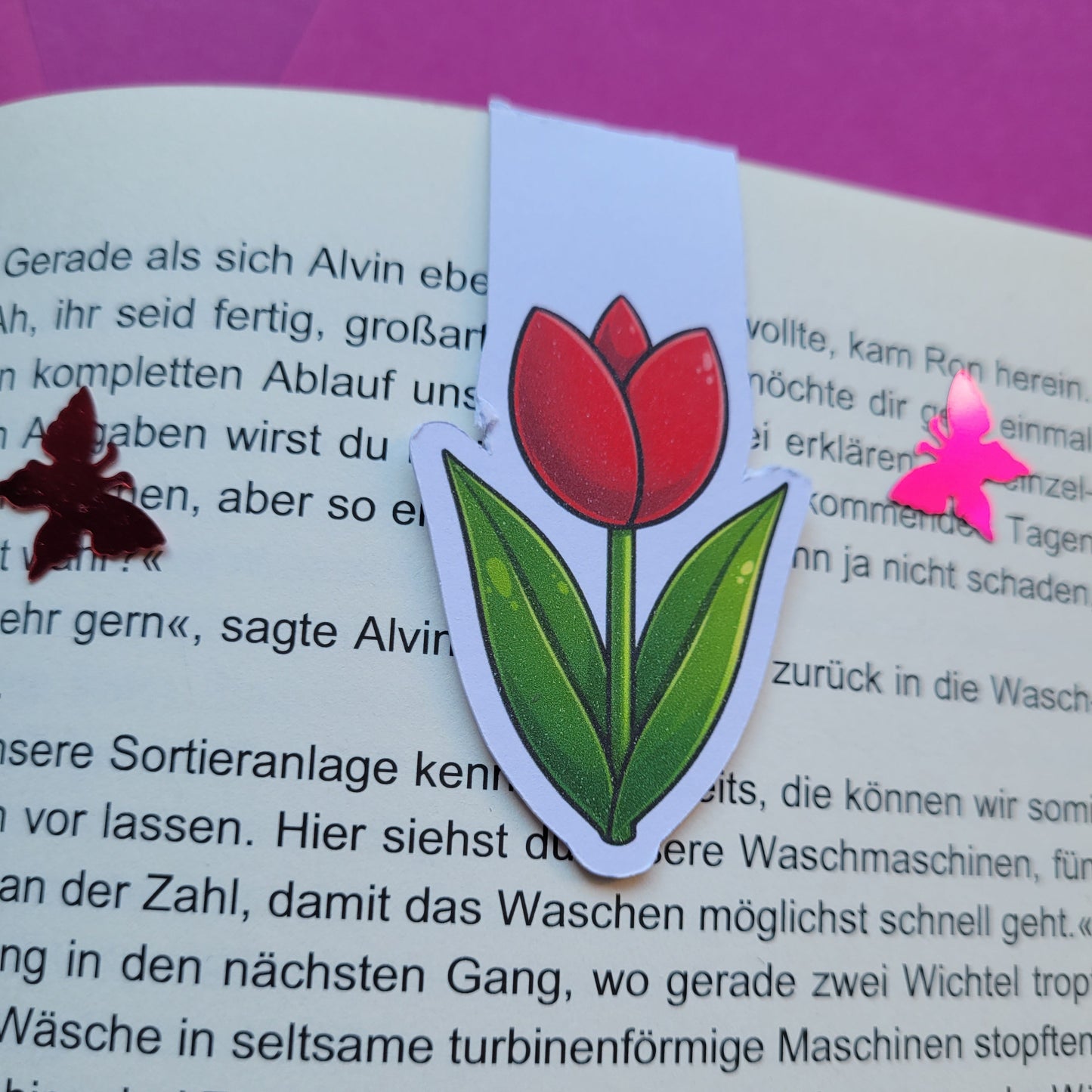 Magnet-Lesezeichen „Tulpe“ 🌷📚