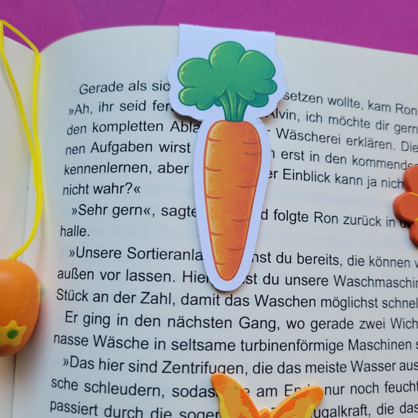 Magnet-Lesezeichen „Karotte“ 🥕📚