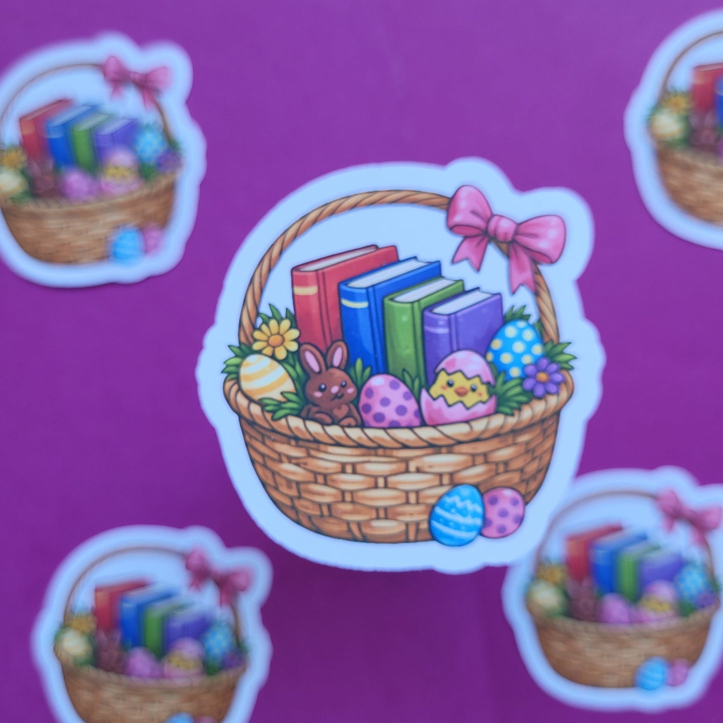 Sticker „Bücher-Osterkorb“ 📚🥚