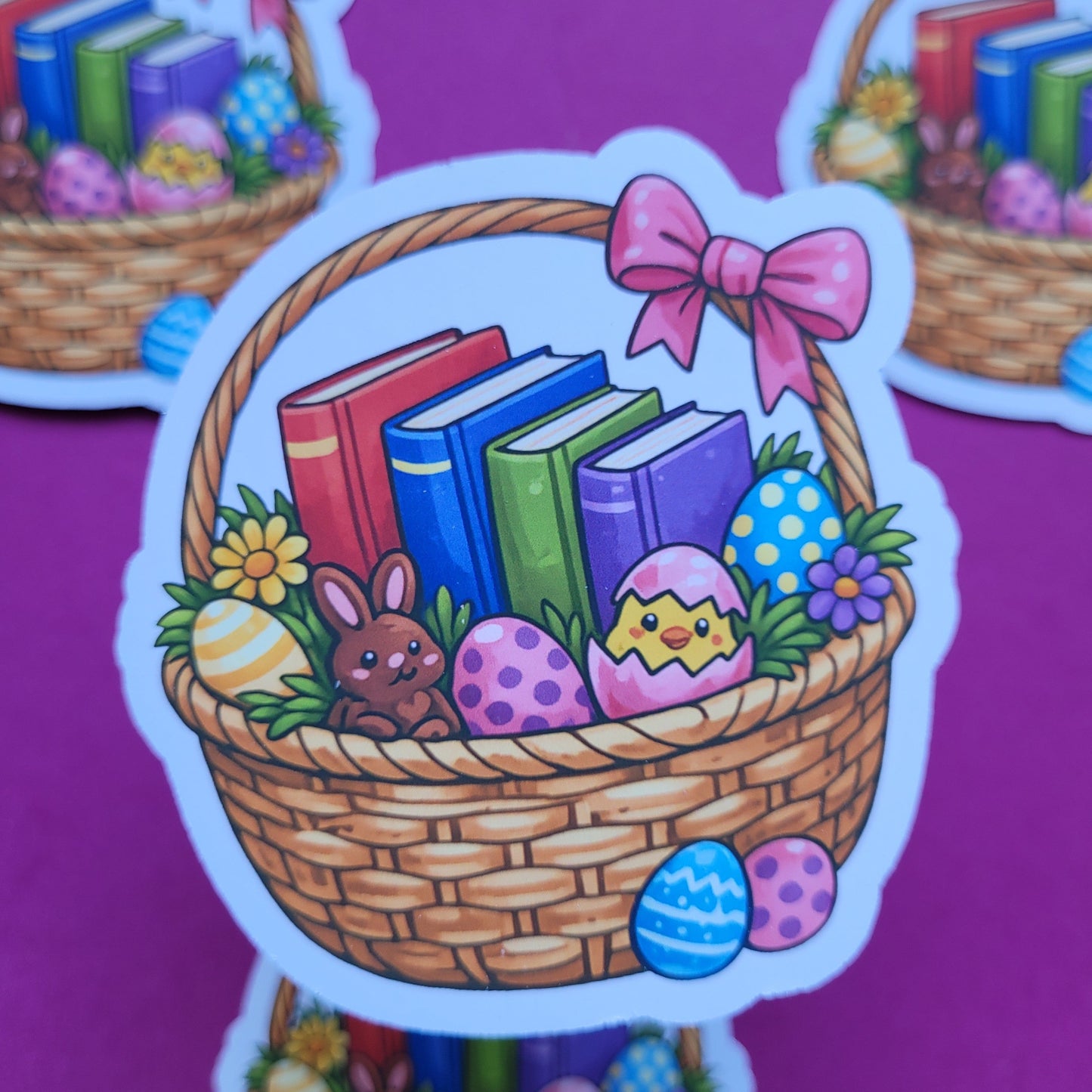 Sticker „Bücher-Osterkorb“ 📚🥚