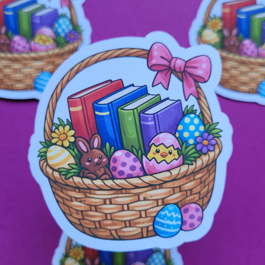 Sticker „Bücher-Osterkorb“ 📚🥚