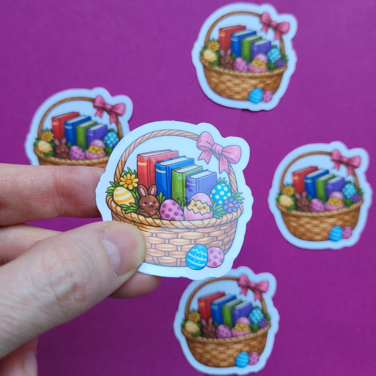 Sticker „Bücher-Osterkorb“ 📚🥚