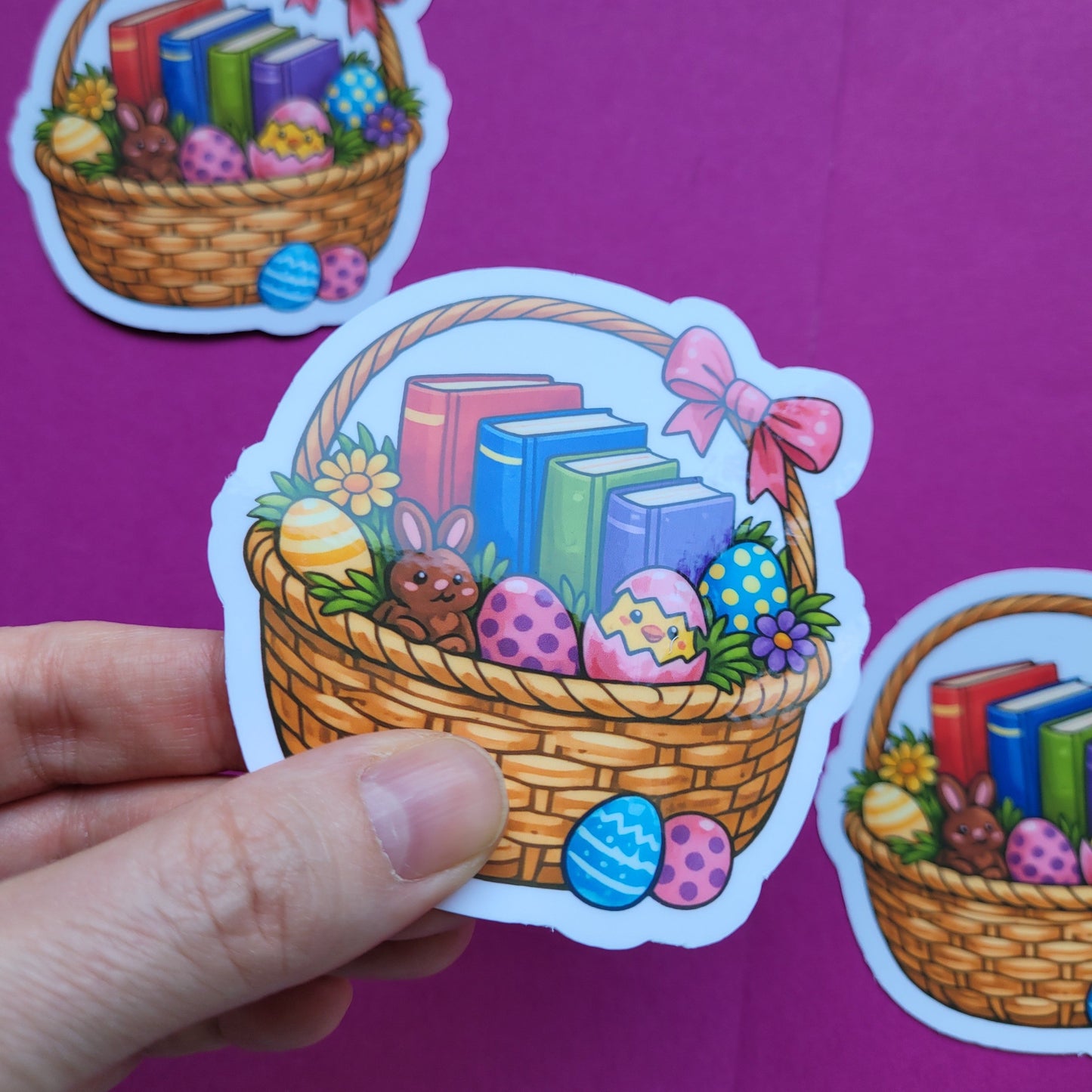 Sticker „Bücher-Osterkorb“ 📚🥚