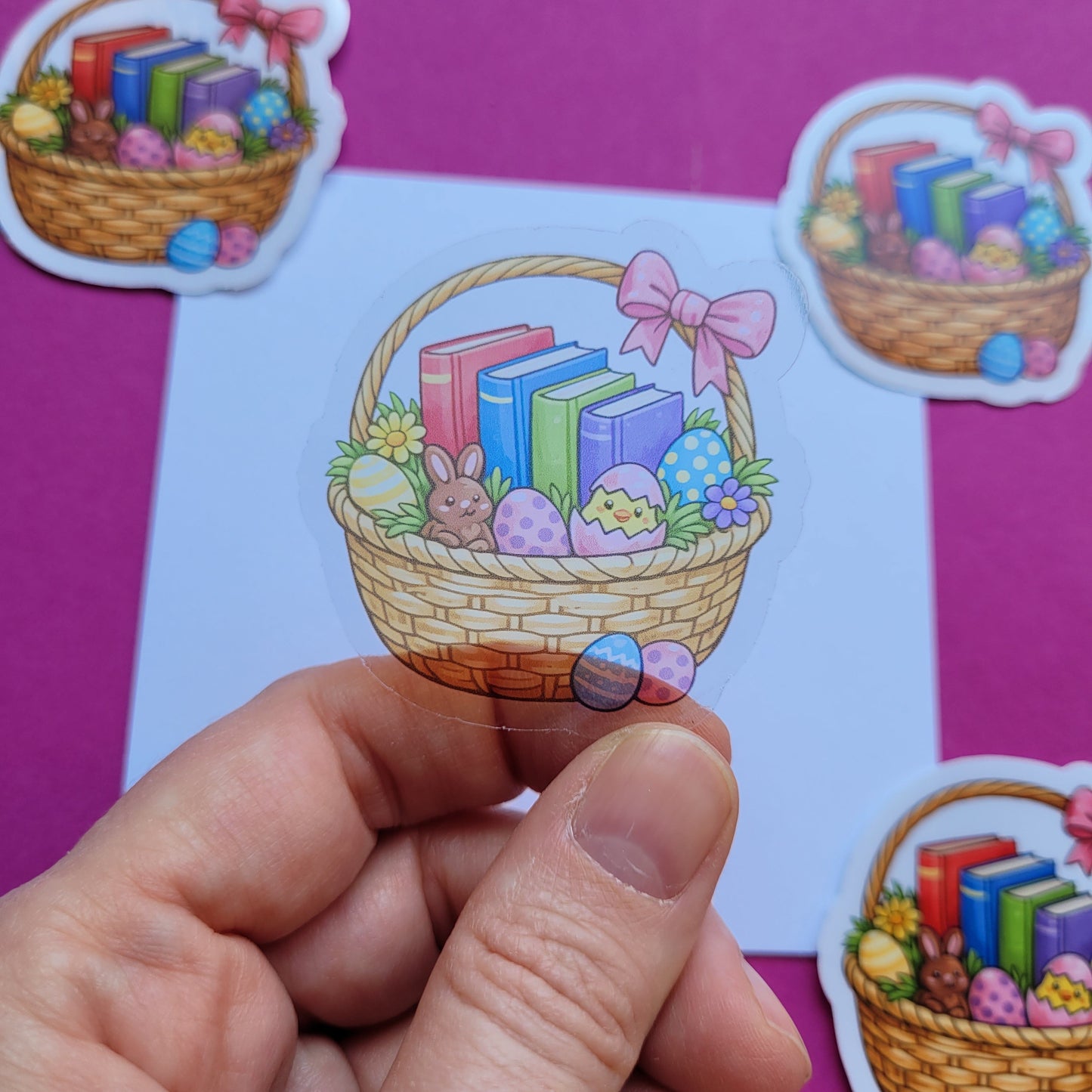 Sticker „Bücher-Osterkorb“ 📚🥚