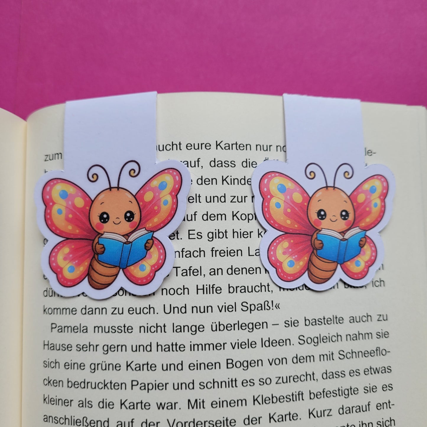 Magnet-Lesezeichen „Aurelia, der lesende Schmetterling“ 🦋