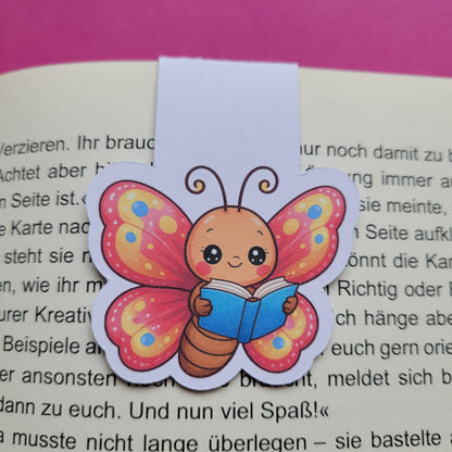 Magnet-Lesezeichen „Aurelia, der lesende Schmetterling“ 🦋