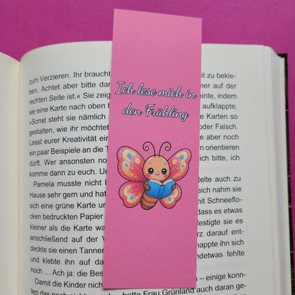 Standard-Lesezeichen „Ich lese mich in den Frühling“ 🦋