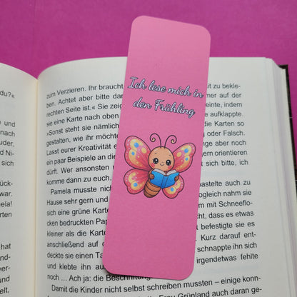Standard-Lesezeichen „Ich lese mich in den Frühling“ 🦋