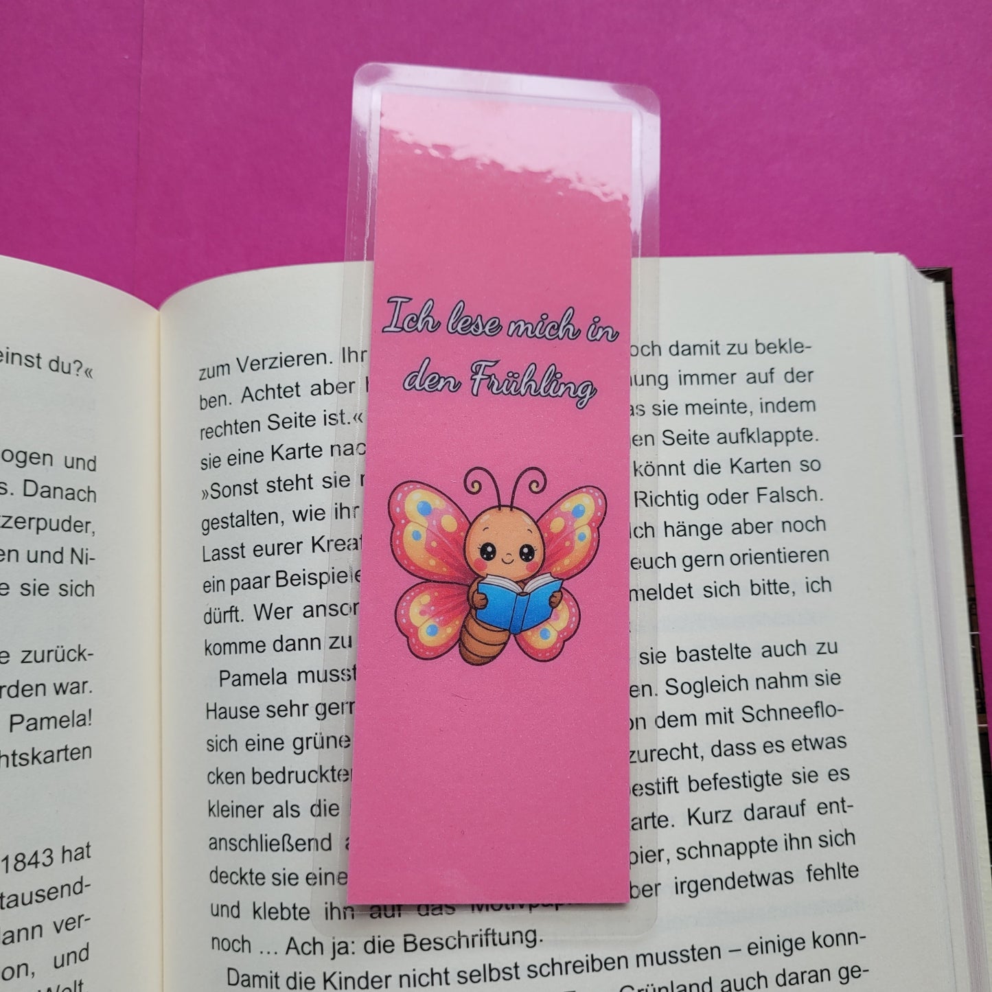 Standard-Lesezeichen „Ich lese mich in den Frühling“ 🦋