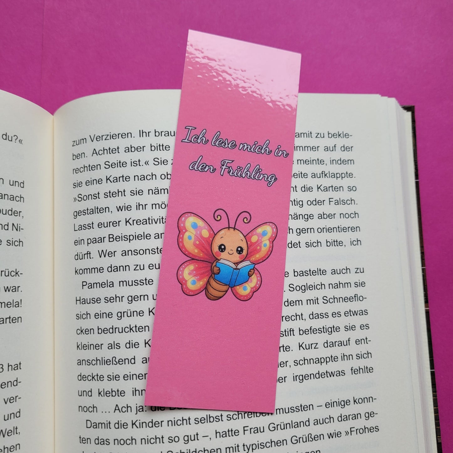 Standard-Lesezeichen „Ich lese mich in den Frühling“ 🦋