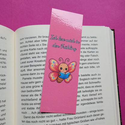 Standard-Lesezeichen „Ich lese mich in den Frühling“ 🦋