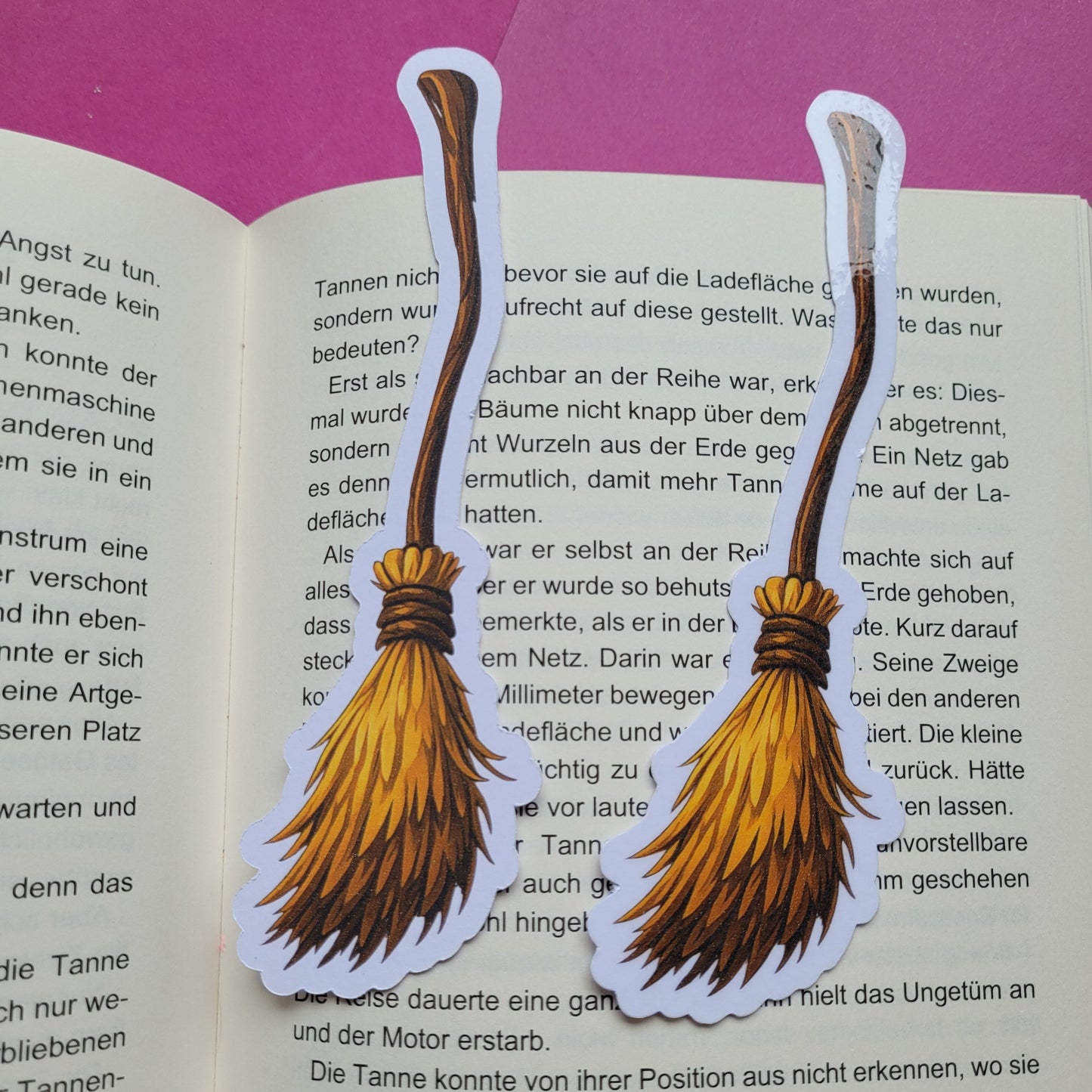 Form-Lesezeichen „Hexenbesen“ 🧹✨