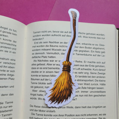 Form-Lesezeichen „Hexenbesen“ 🧹✨