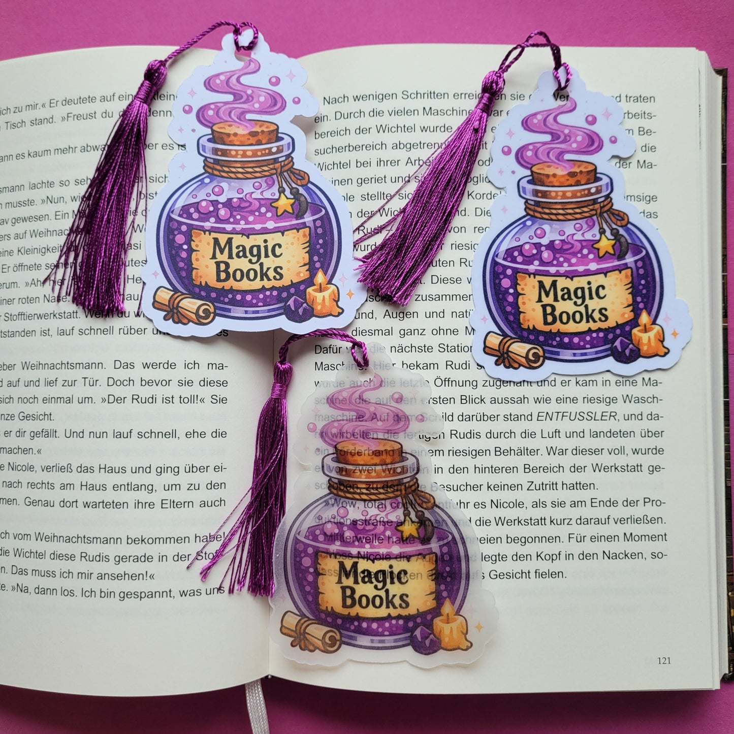 Form-Lesezeichen „Zaubertrank Magic Books“ 🧪📖✨