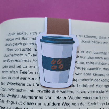 Magnet-Lesezeichen Coffee to go matt