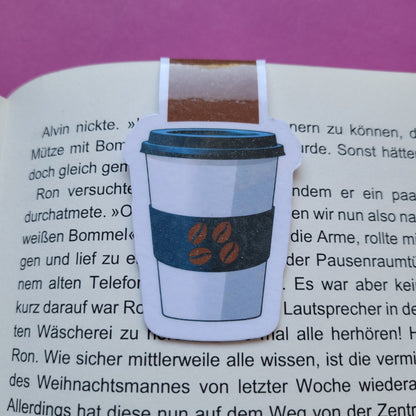 Magnet-Lesezeichen Coffee to go glänzend