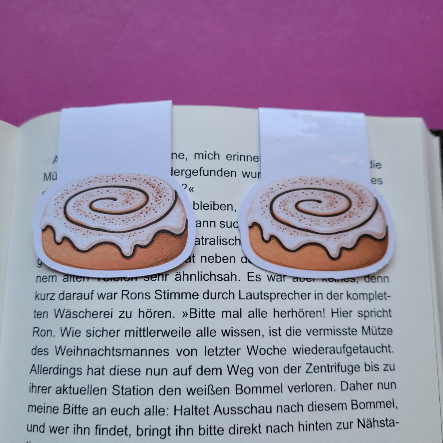 Magnet-Lesezeichen Zimtschnecke