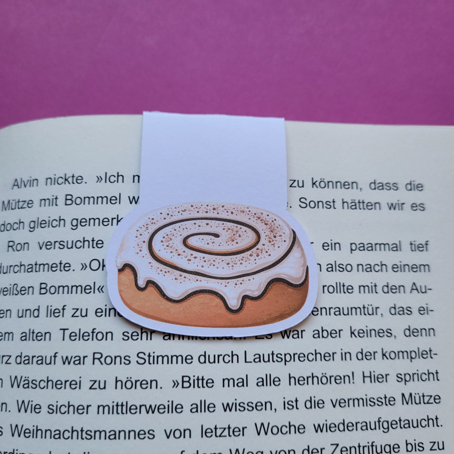 Magnet-Lesezeichen Zimtschnecke matt