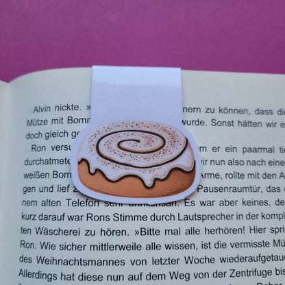 Magnet-Lesezeichen Zimtschnecke glänzend