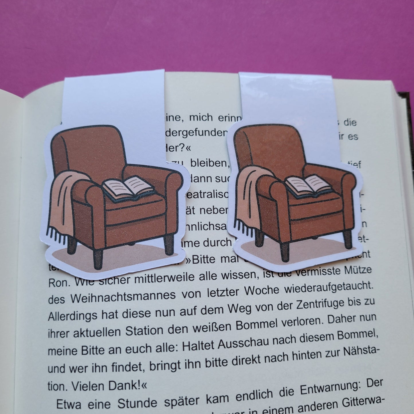 Magnet-Lesezeichen Lesesessel