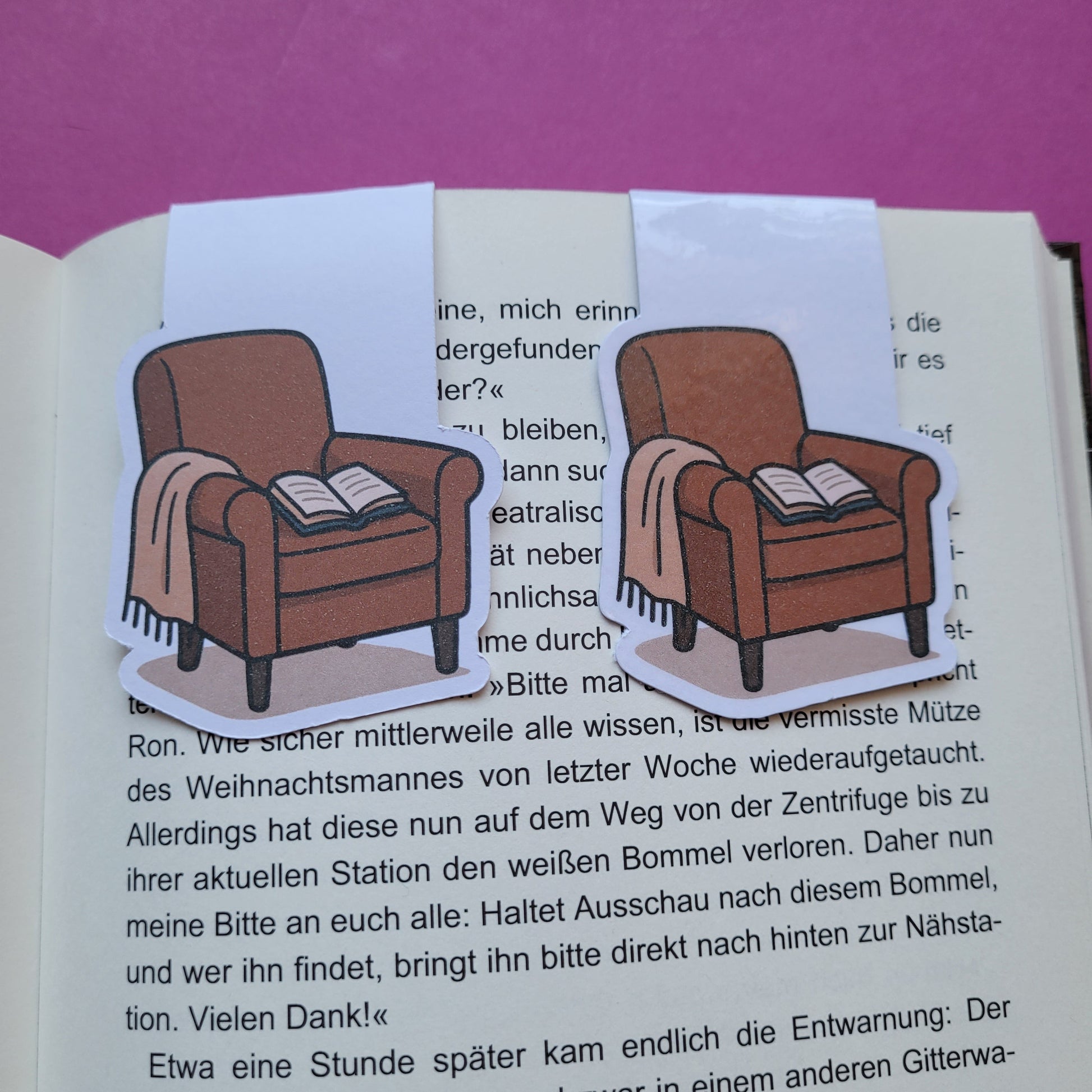 Magnet-Lesezeichen Lesesessel