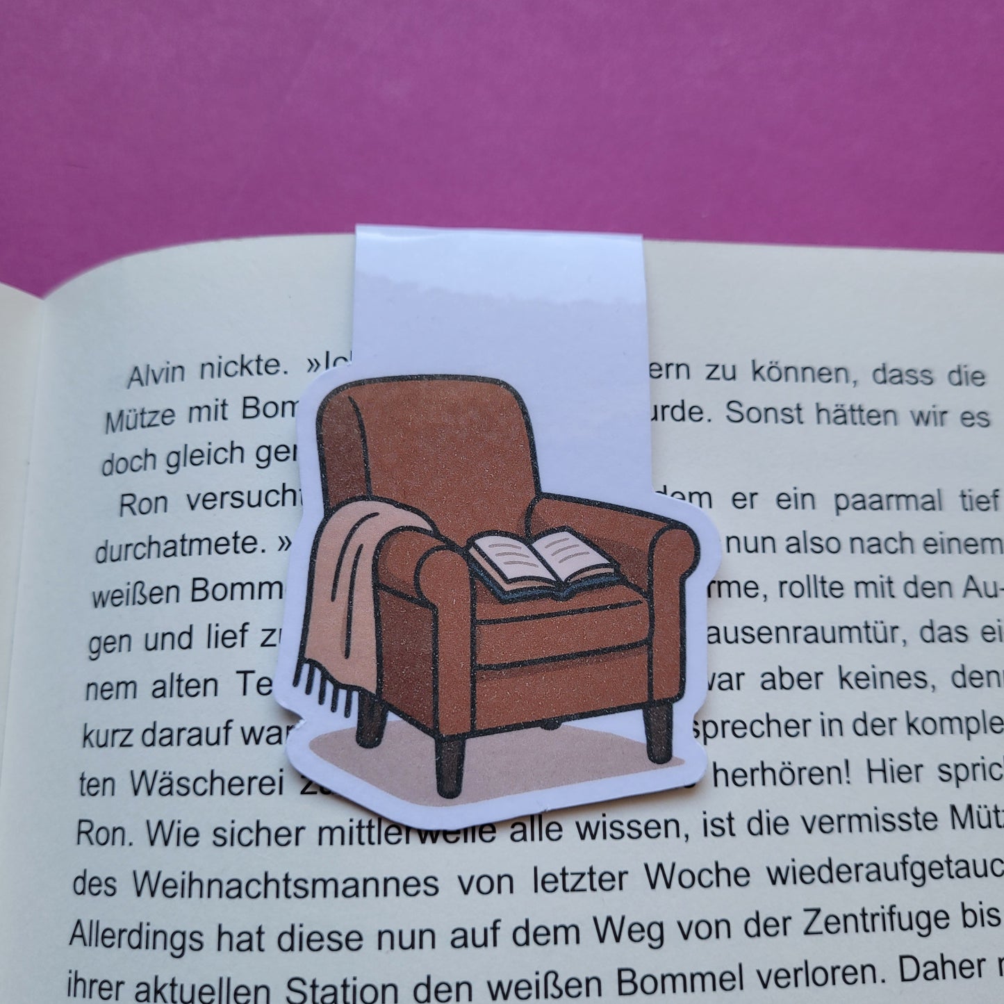 Magnet-Lesezeichen Lesesessel glänzend