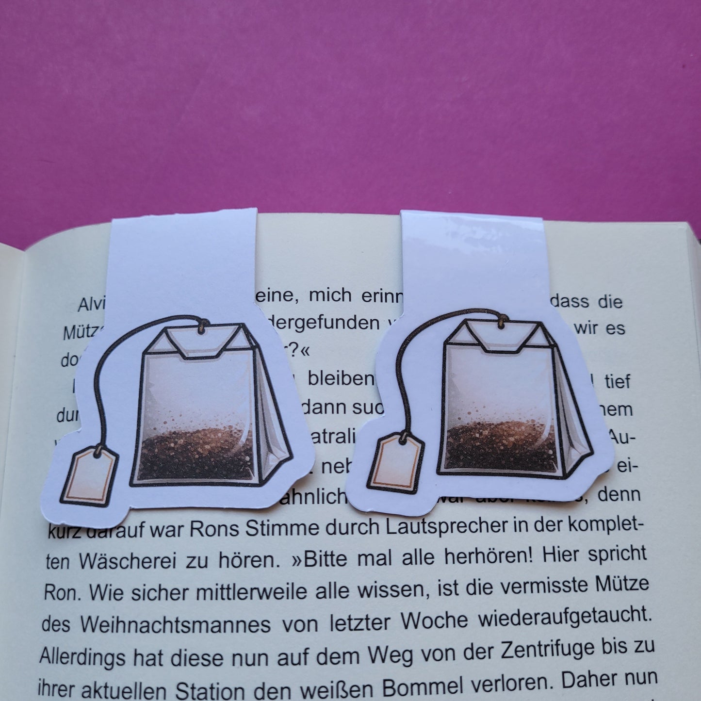 Magnet-Lesezeichen Teebeutel