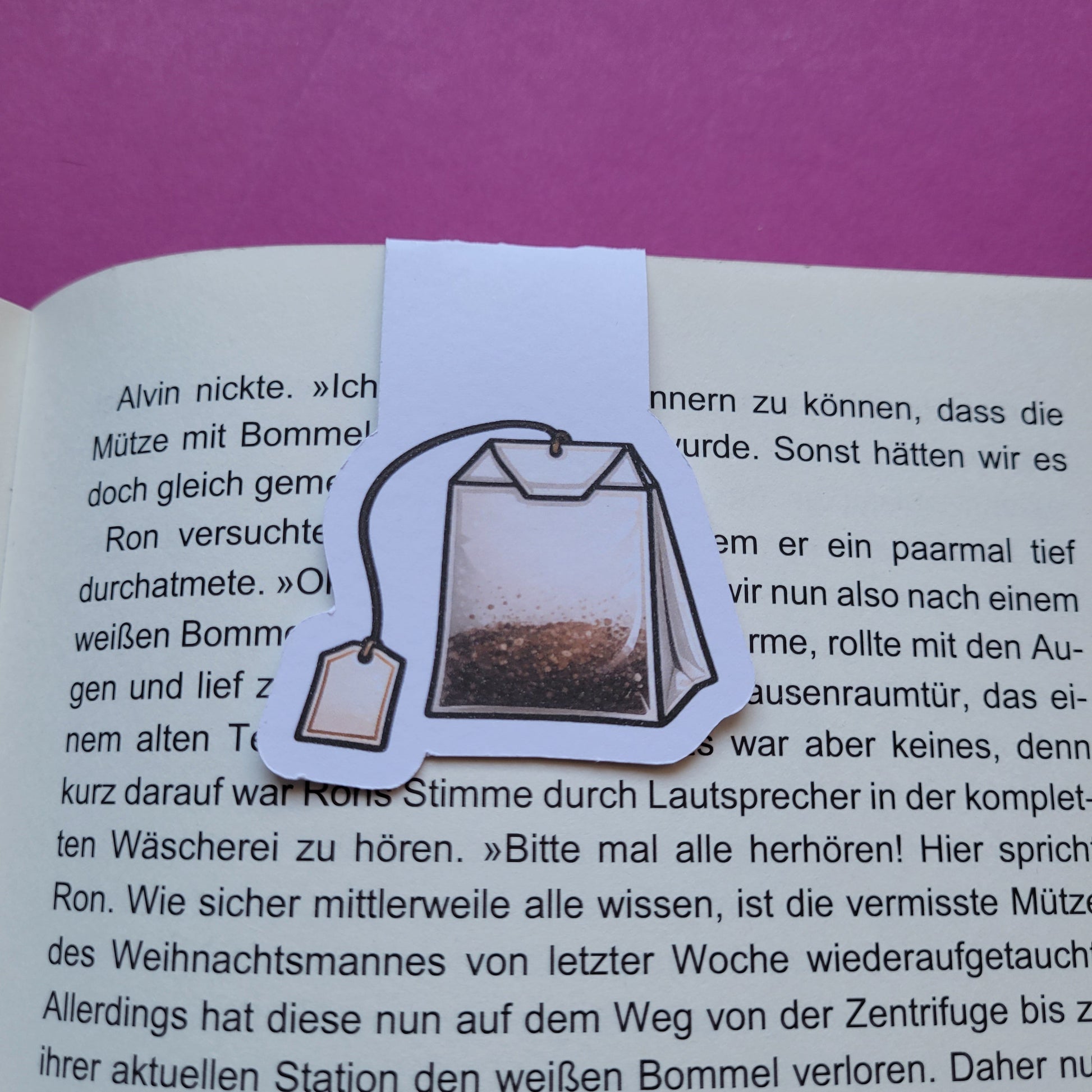 Magnet-Lesezeichen Teebeutel matt