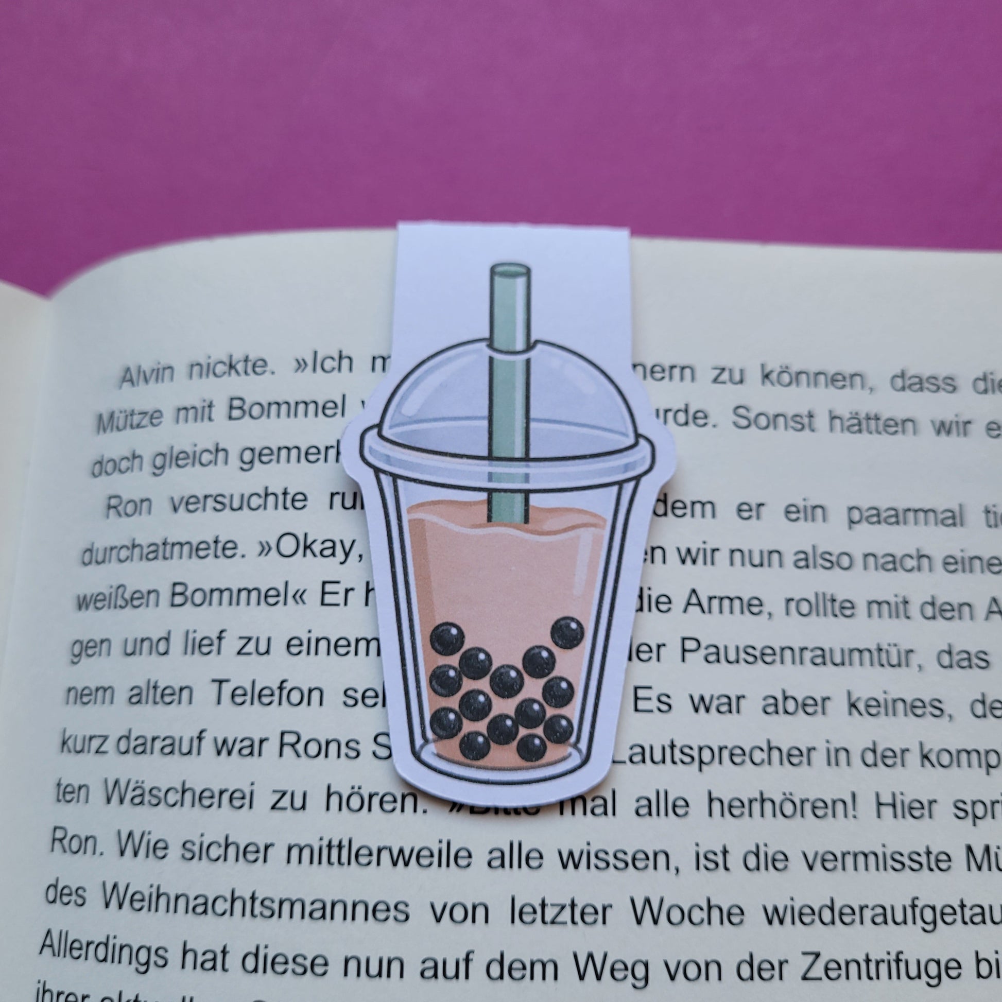Magnet-Lesezeichen Bubble Tea matt